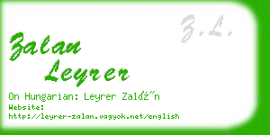 zalan leyrer business card